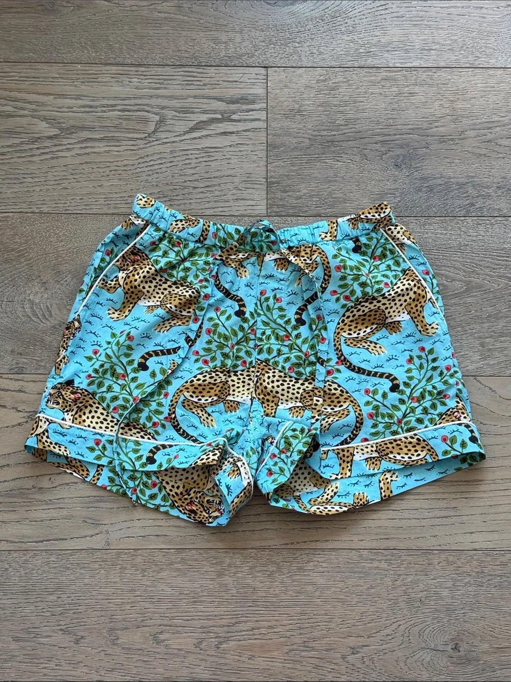 Printfresh Bagheera Leopard 🐆 Print Something Blue (Aqua) Short Pajama Set-XXS - Picture 6 of 16